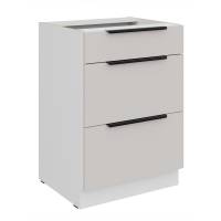 Szafka z szufladami 60 cm kaszmir + biały CAROL 60 D 3S BB